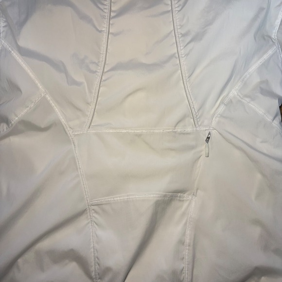 Lululemon Athletica White Full Zip Lightweight Jacket Womens 8 Thumbholes - Picture 9 of 15